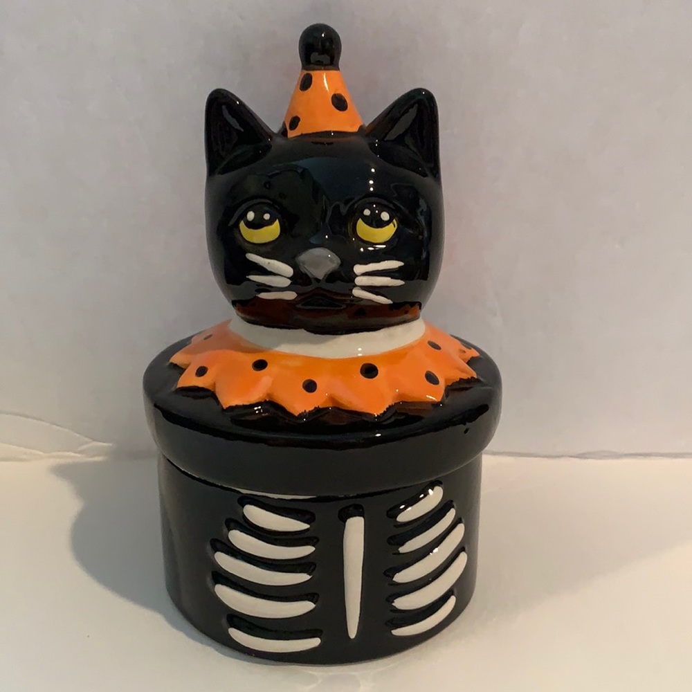 Cute Halloween Black Cat Candy Dish